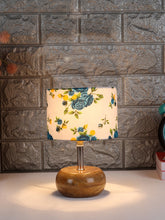 Multicolor Cotton Shade with Wood Lamp Base (YN)
